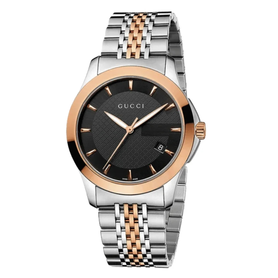 Gucci G-Timeless Silver Stainless Steel Green Dial Quartz Watch for Gents