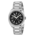 Gucci GG2570 Silver Stainless Steel Black Dial Quartz Watch for Gents