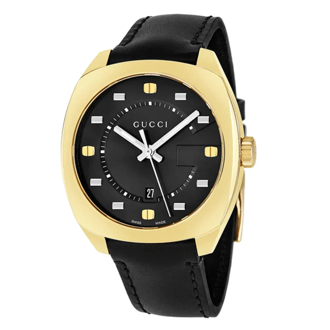 Gucci GG2570 Silver Stainless Steel Dark Blue Dial Quartz Watch for Gents